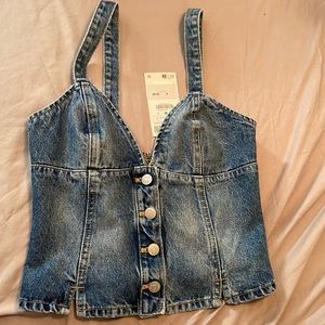 *ZARA* denim top